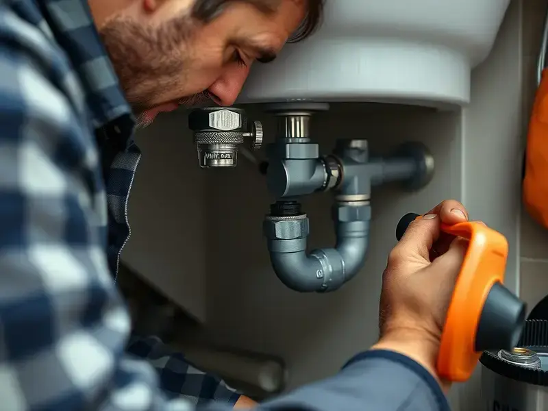 配管修理作業風景